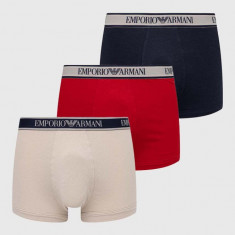 Emporio Armani Underwear boxeri 3-pack barbati, culoarea rosu
