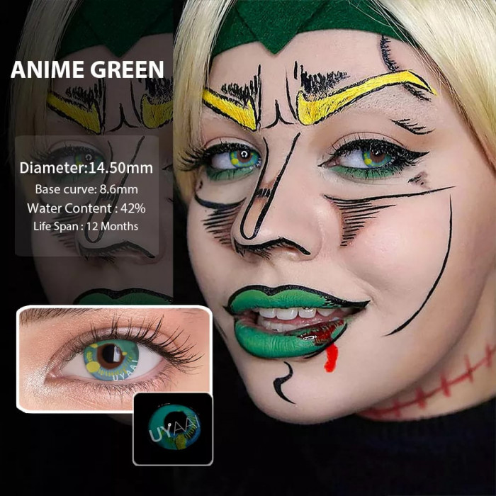 Lentile de contact colorate diverse modele cosplay - ANIME GREEN