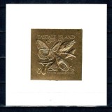 Easdale Island (Scotia) 1991 - Fluturi, fauna, ciuperci, &pound;5 gold foil pe hartie cartonata, emisiune privata