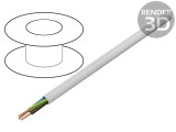 Cablu electric rotund alb 3x1.5mm2