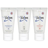 Set Lubrifianti Just Glide - Pe Baza De Apa + Anal + Aroma Capsune, 3 x 50 ml
