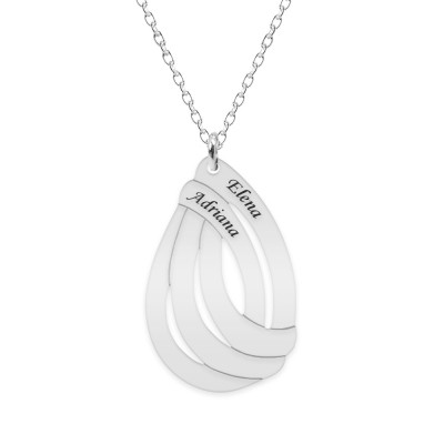 Lant personalizabil cu talisman in forma de picatura - argint 925 foto