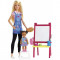 Barbie - set mobilier cu papusa profesoara de pictura