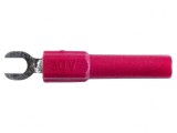 Mufă Furcă Banană 4mm 60VDC 36A Roșie