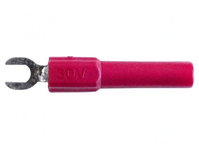 Mufă Furcă Banană 4mm 60VDC 36A Roșie foto