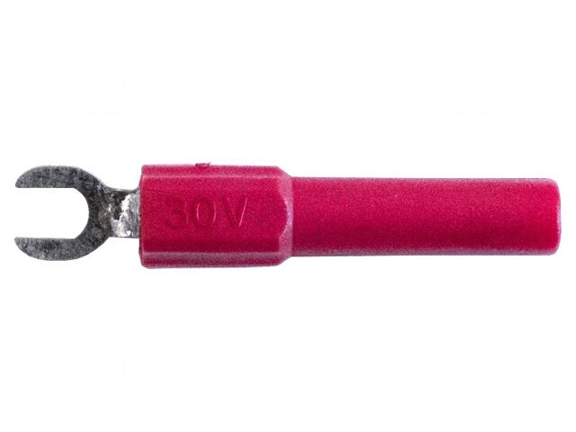 Mufă Furcă Banană 4mm 60VDC 36A Roșie