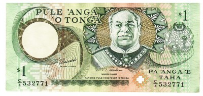 Tonga 1 Pa&amp;#039;anga 1995 P-31d Seria 532771 foto