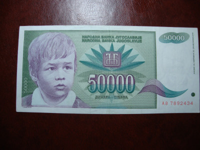 IUGOSLAVIA 50.000 1992 foto