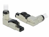 Conector RJ45 ecranat cat. 6A unghi, Delock 86289
