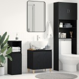 vidaXL Dulap de chiuvetă, stejar negru, 58x33x60 cm, lemn prelucrat