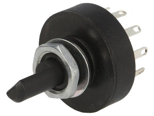 Comutator Rotativ 5 Pozitii 1A 250VAC 2 Sectiuni 36&deg;