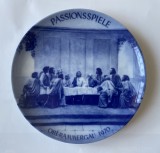 Farfurie din porțelan german KAISER, Iisus cu apostolii, etitie limitata 1970