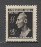 Deutsches Reich.1943 OCUPATIA IN BOEMIA SI MORAVIA-1 an moarte R.Heydrich XD.127