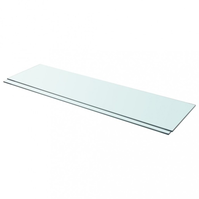 Gossi rafturi, 2 buc., 110 x 30 cm, panouri sticla transparenta