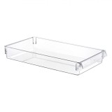 Organizator Frigider, Transparent, Plastic, Dimensiuni 36x20.5x5cm, Cu M&acirc;ner