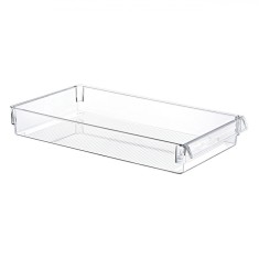 Organizator Frigider, Transparent, Plastic, Dimensiuni 36x20.5x5cm, Cu M&acirc;ner