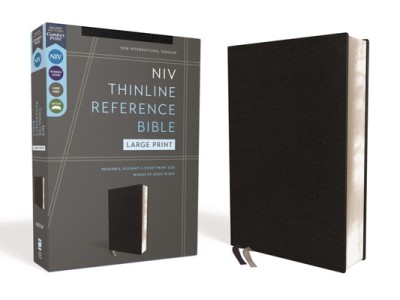 Niv, Thinline Reference Bible, Large Print, European Bonded Leather, Black, Red Letter, Comfort Print foto