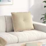 vidaXL Perna pentru spate Crem 60 x 50 cm Țesătură din microfibră 42014691