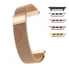 Curea otel, Milanese Slim Fit, compatibila Apple Watch 10, 42mm, telescoape QR, Rose Gold