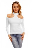 Cumpara ieftin N444-2 Bluza cu maneca lunga si guler tip choker