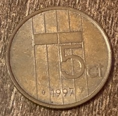 C50 - Moneda foarte veche - Olanda - 5 centi - 1997
