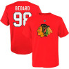 Chicago Blackhawks tricou de copii Connor Bedard #98 Player Name &amp;amp; Number Red - Dětsk&eacute; S (6 - 9 let)