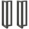 VidaXL Picioare de masă de bar &icirc;n formă de T, 2 buc., antracit, 50x35x(100-101) cm, oțel