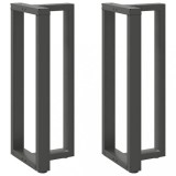 Cumpara ieftin Picioare de masă de bar &icirc;n formă de T, 2 buc., antracit, 50x35x(100-101) cm, oțel