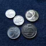 #99 Lot 10, 20, 50 Haleru + 2, 5 Korun 1993, 1995 Cehia / 5 monede