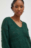 Cumpara ieftin Answear Lab pulover de lana culoarea verde, călduros