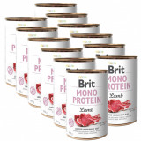 Conservă Brit Mono Protein Lamb, 12 x 400 g