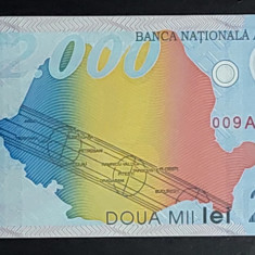 Bancnota 2000 lei 1999 polimer UNC