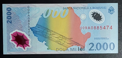 Bancnota 2000 lei 1999 polimer UNC foto