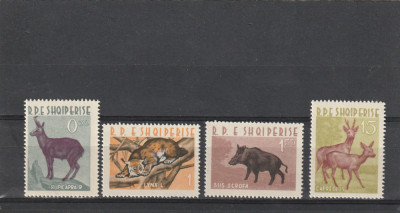 Albania 1962-Fauna,Animale,serie 4 valori dantelate,MNH,Mi.699-702 foto