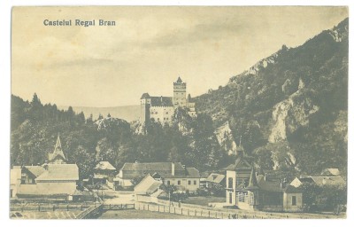 879 - BRAN, Dracula Castle, Romania - old postcard - unused foto