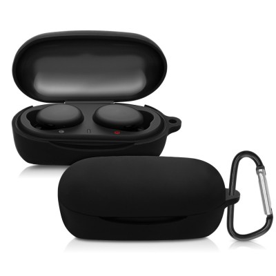 Husa pentru casti Sony WF-XB700 True Wireless, Kwmobile, Negru, Silicon, 52995.01 foto