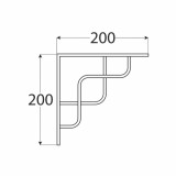 Consola ornamentala pentru rafturi CZ, 200x200 mm