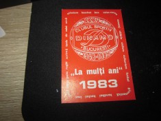 dinamo calendar an 1983 35 de ani de la infiintare