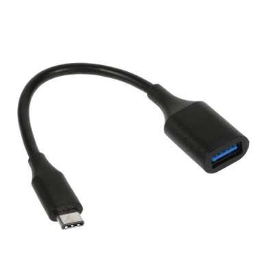 Cablu OTG USB 3.1 USB Type-C to USB A 18 cm Flippy, Negru foto