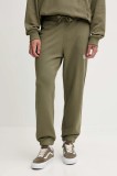 Hugo Blue pantaloni de trening din bumbac culoarea verde, cu imprimeu, 50549779