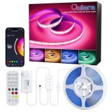 Banda LED RGB COB OULARA 10M, 24V, WiFi, Alexa/Google Assistant/Tuya, Reglabila, Multicolora, Decoratiuni TV, Dormitor