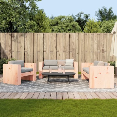 vidaXL Set mobilier relaxare grădină, 2 piese, lemn masiv Douglas 3216899 foto