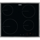 Plita incorporabila Zanussi ZHRN642X, Vitroceramica, 4 zone de gatit, Control touch, 60 cm, Negru