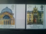 MAREA BRITANIE 1990 EUROPA CEPT ARHITECTURA - CLADIRI POSTALE Serie 2 val MNH**