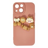 Husa compatibila cu Apple iPhone 13 Mini model Candy store 5D, Powder Pink, Silicon, TPU, Viceversa, Transparent, Carcasa