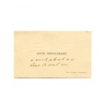 Ovid Densusianu, carte de vizită cu dedicație olografă