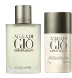 Set Giorgio Armani: Acqua di Gio, Eau De Toilette, For Men, 100 ml + Acqua di Gio, Anti-Perspirant, Deodorant Stick, For Men, 75