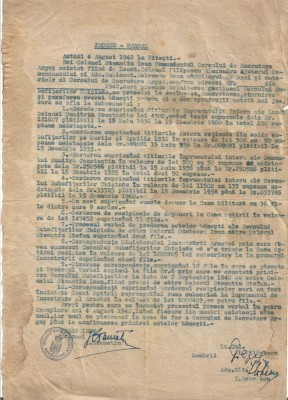 A3645N Predarea bunurilor și valorilor Cercului de Recrutare Argeș la predarea comenzii către alt comandant, 1942, Pitești foto