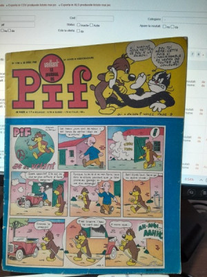 Revista Pif nr.1198/1968, text in limba franceza foto