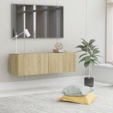 vidaXL Comodă TV, stejar Sonoma, 100 x 30 x 30 cm, PAL
